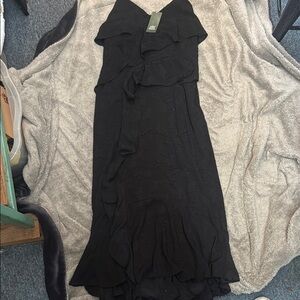 Wild Fable Black Ruffled Tiered Maxi Dress